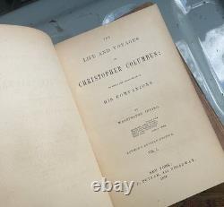Œuvres de Washington Irving 19 volumes 1860s Livres en cuir antiques Époque de la guerre de Sécession
